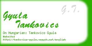 gyula tankovics business card